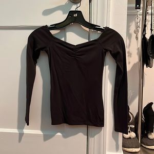Off Shoulder Skin-Tight Long Sleeve